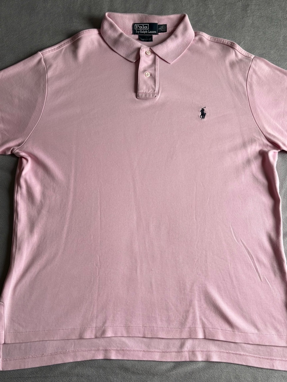 Ralph Lauren Menβs Light Pink Polo Shirt with Navy Pony